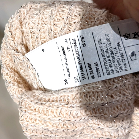 Girls Sisley sparkly soft pink tie sweater - Picture 5 of 5